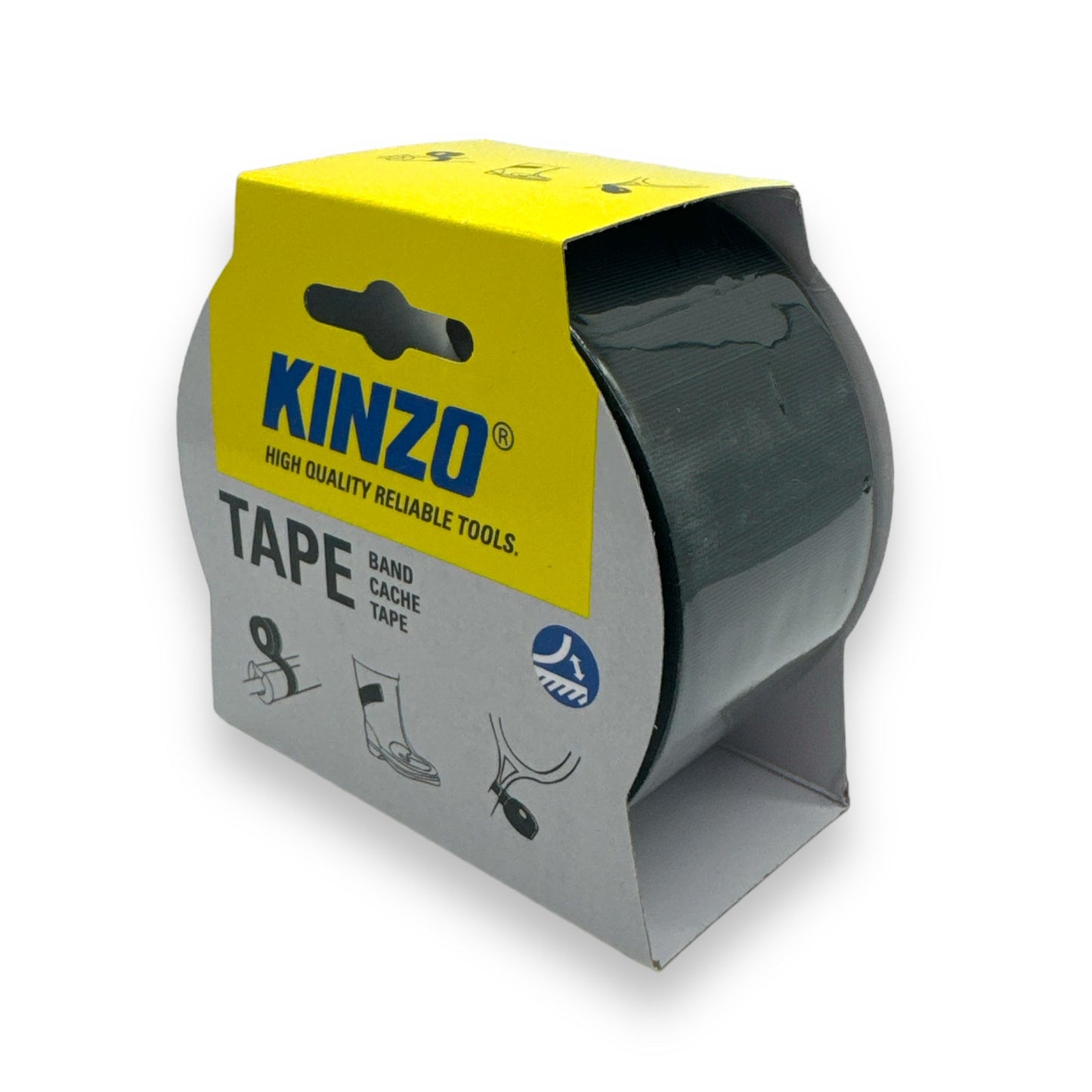 KINZO Tape High Quality Reliable Tools - Zwart - 10 Meter x 48mm | Sterke Tape voor Diverse Toepassingen