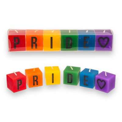 Pride Blokkaarsen Set Regenboog - 6 stuks
