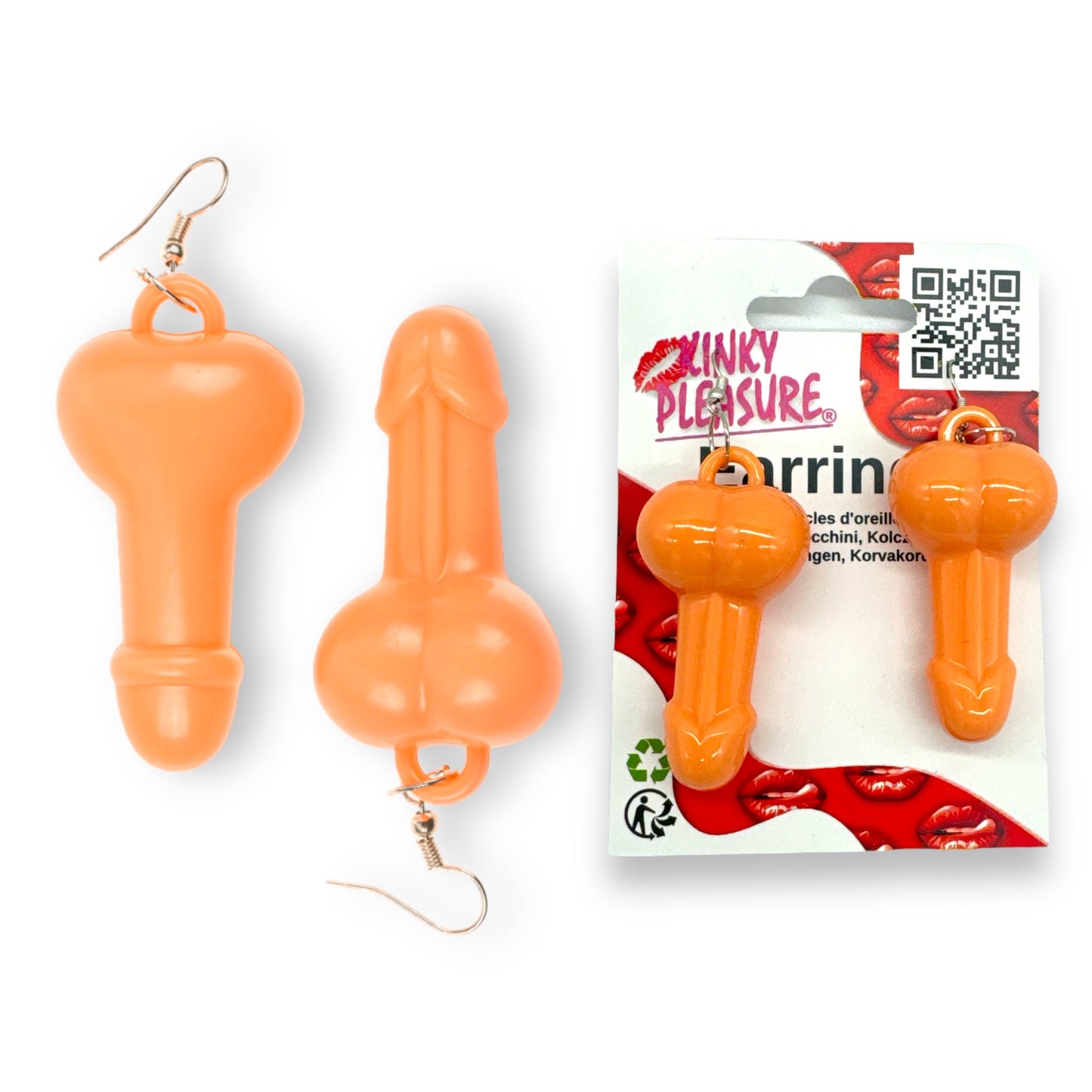 Oorbellen - Sexy Penis - Beige | Kinky Pleasure - Speelse Oorbellen