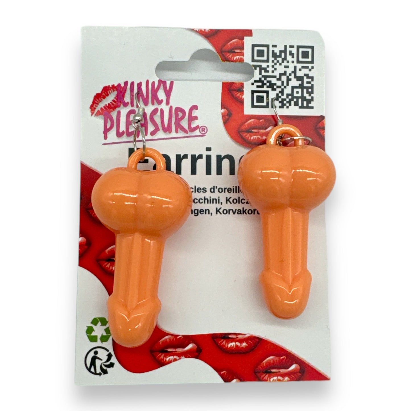 Oorbellen - Sexy Penis - Beige | Kinky Pleasure - Speelse Oorbellen