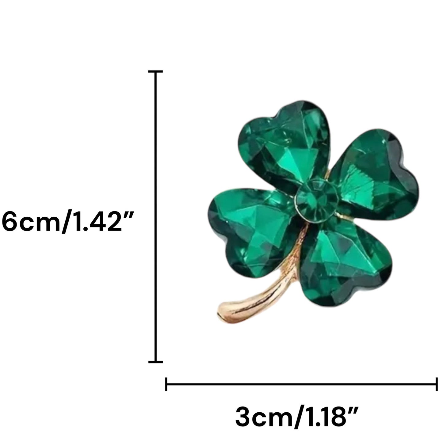 XL Groene Geluksbloem Brosche - Unieke Badge voor Collectors en Liefhebbers