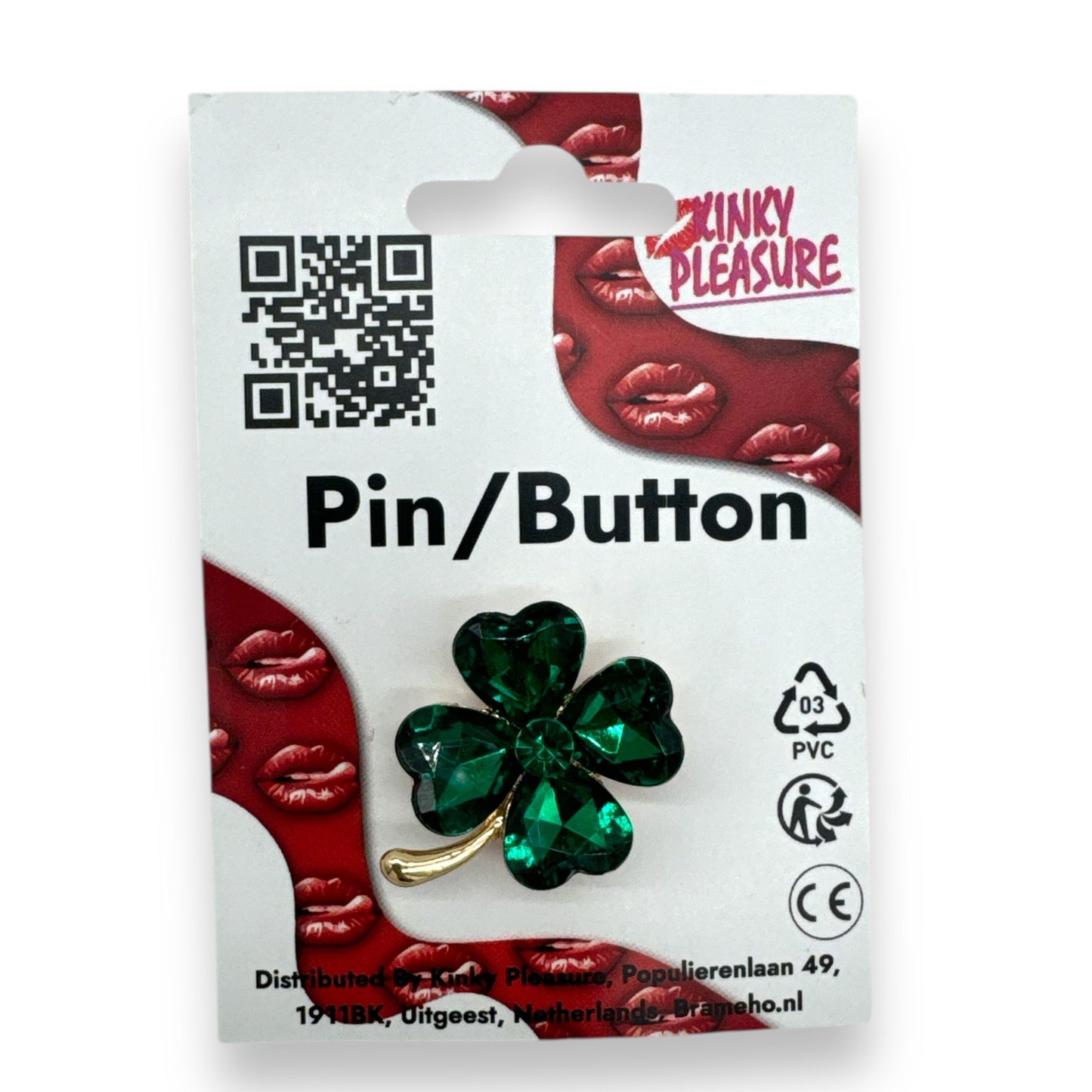 XL Groene Geluksbloem Brosche - Unieke Badge voor Collectors en Liefhebbers