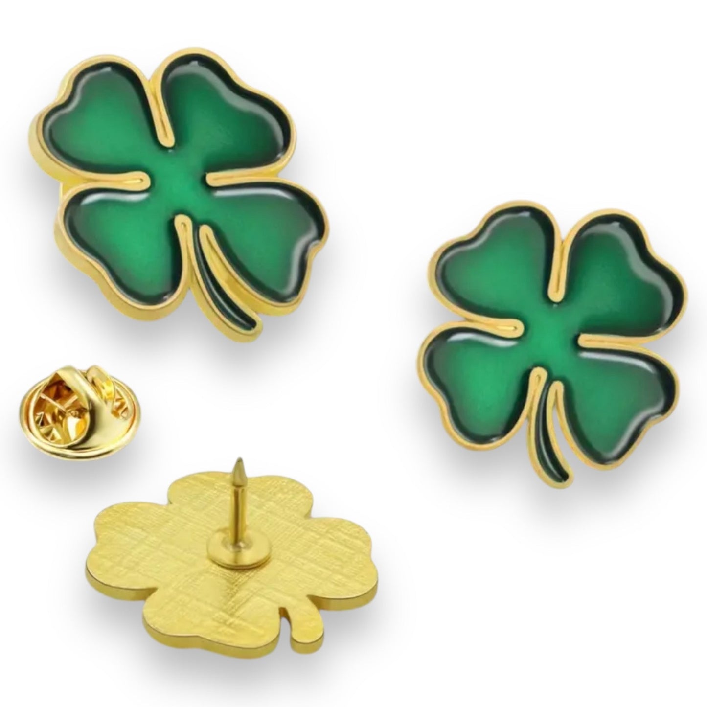 Kleine Groene Geluksbloem Brosche - Unieke Badge voor Collectors en Liefhebbers