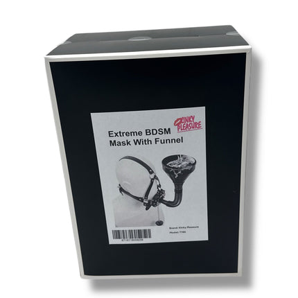 Extreme BDSM Masker met Trechter – Verstelbare Head Harness