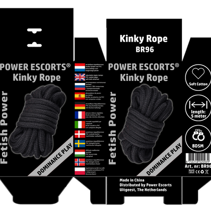 Kinky Rope – 5 meter Bondagetouw van Katoen
