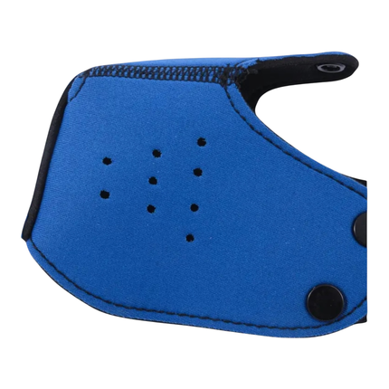 Blauw Puppy Play masker – Fetish pup masker met tong & boekverpakking (18+)