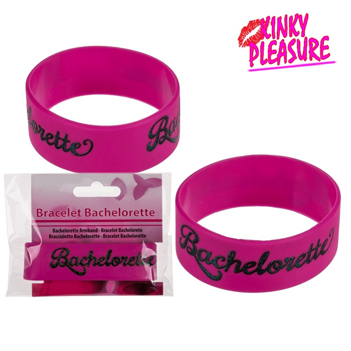 Kinky Pleasure Vrijgezellen Feest Armband Roze ''Bachalorette''