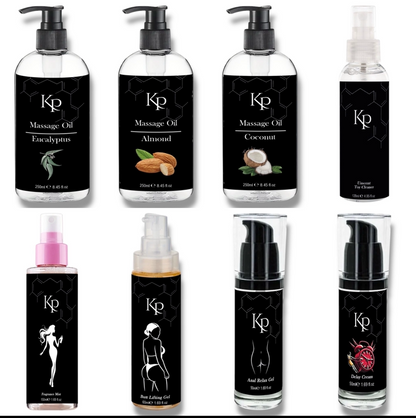 KP Serie Voordeelpakket – 8x Intieme Verzorging & Massageproducten in Één Set
