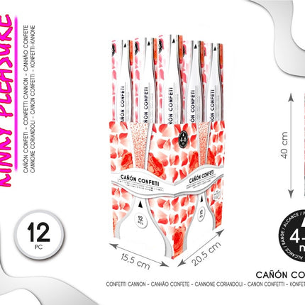 Create a festive atmosphere with the Red Hearts Confetti Cannon 40cm