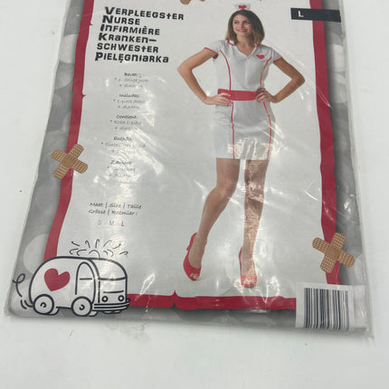 Sexy Verpleegster Kostuum met Diadeem – Maat S / M / L – Verkleedjurk voor Themafeest of Carnaval
