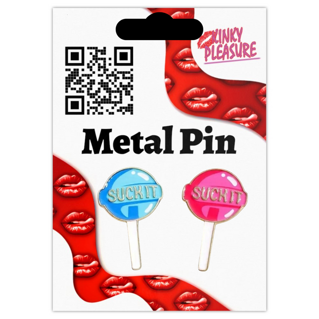 Metalen pins “Suck It” – Set van 2 lolly pins