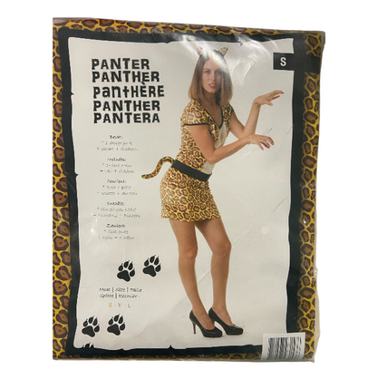 Panter Verkleedkostuum Dames – Inclusief Jurk, Staart & Diadeem – Maat S / M / L