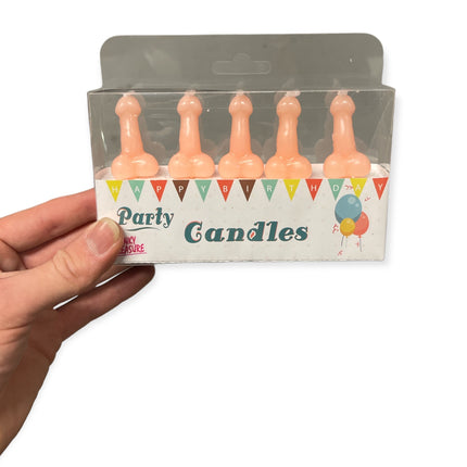 Piemel Candles - Playful Atmosphere Makers in Beige, Pink and Purple (Set of 5)