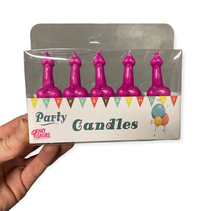 Piemel Candles - Playful Atmosphere Makers in Beige, Pink and Purple (Set of 5)