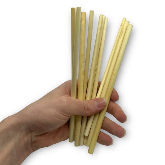 Sustainable Bamboo Straws Set of 10 pieces, 20cm long Diameter of 7.5mm 