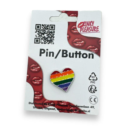 Regenboog Hartvormige LGBTQ+ Pin – Pride Speldje van Metaal
