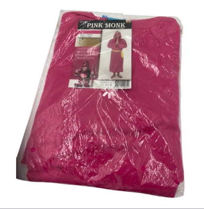Roze Monnik Verkleedkostuum – Inclusief Capuchon & Riem – Maat S