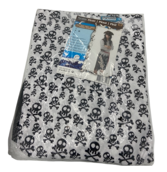 Piraten Kostuum met Doodshoofden – Inclusief Riem, Blouse & Bandana – Maat M