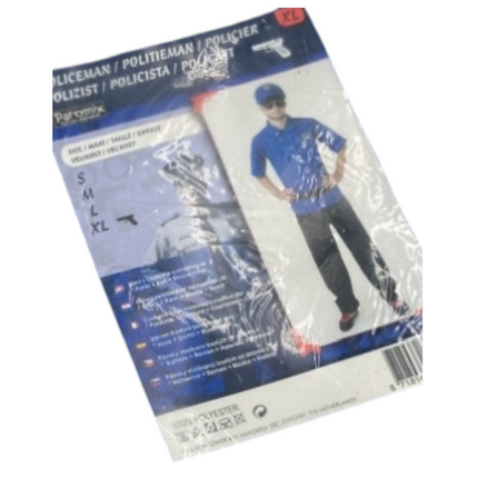 Politieagent Verkleedset Heren – Inclusief Broek, Shirt, Riem & Pet – Maat L / XL