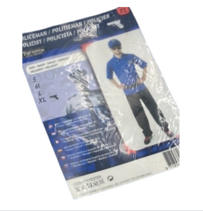 Politieagent Verkleedset Heren – Inclusief Broek, Shirt, Riem & Pet – Maat L / XL