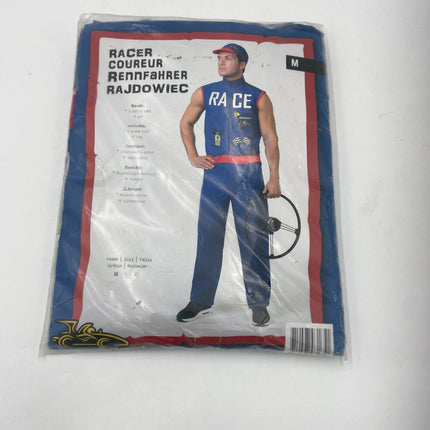 Racer Verkleedkostuum Heren – Inclusief Pak & Pet – Maat M L XL
