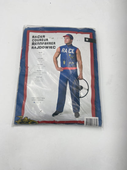 Racer Verkleedkostuum Heren – Inclusief Pak & Pet – Maat M L XL