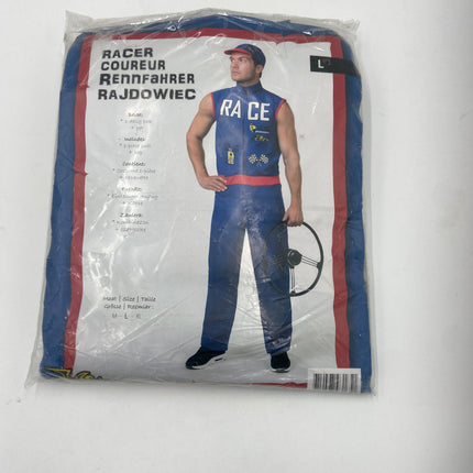 Racer Verkleedkostuum Heren – Inclusief Pak & Pet – Maat M L XL