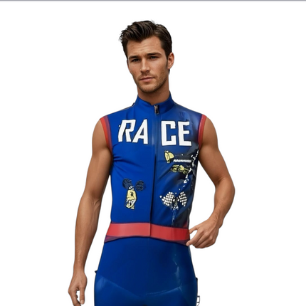 Racer Verkleedkostuum Heren – Inclusief Pak & Pet – Maat M L XL