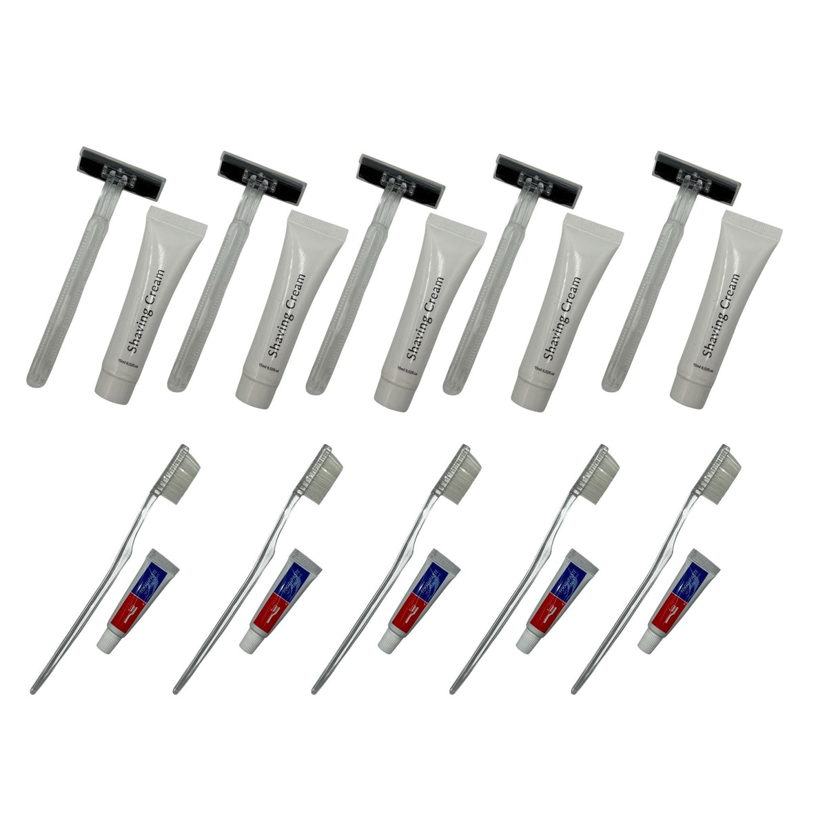 Scheerset en Tandverzorgingsset - 10 stuks