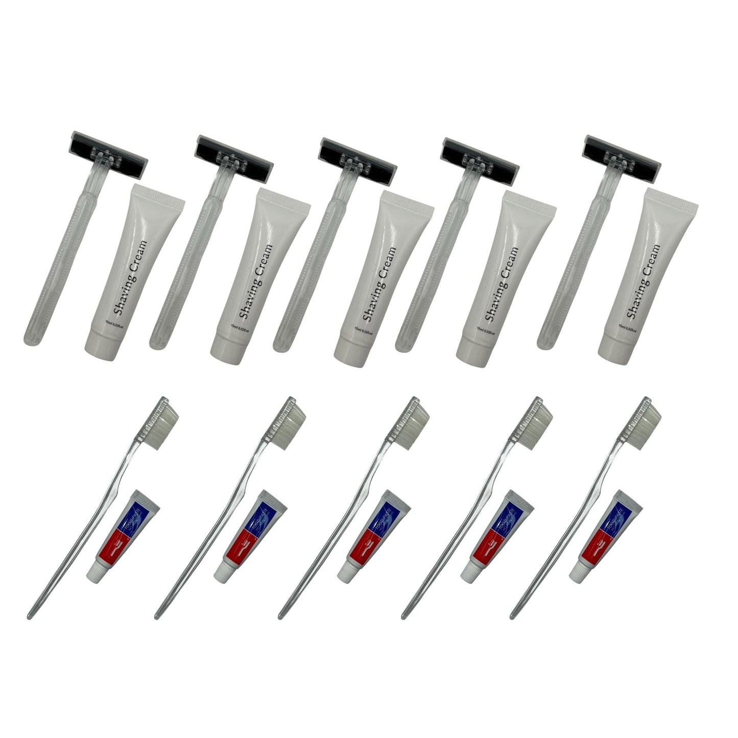 Shaving Cream Set & Dental Kit - 10 Pieces