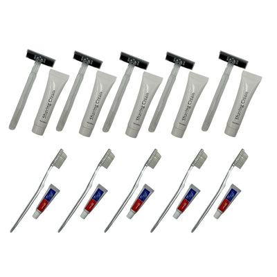 Scheerset en Tandverzorgingsset - 10 stuks