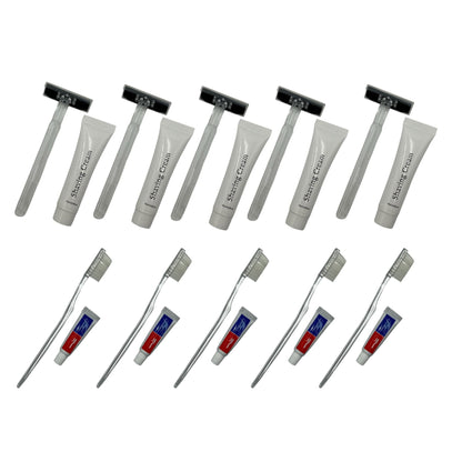 Shaving Cream Set & Dental Kit - 10 Pieces
