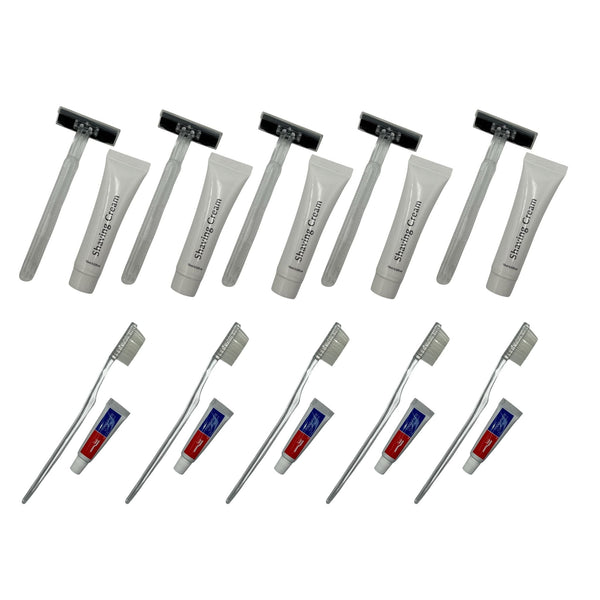 Scheerset en Tandverzorgingsset - 10 stuks