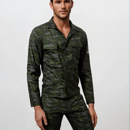 Soldaat Kostuum – Camouflage Verkleedpak Maat M, L, XL – Inclusief Hoofdband