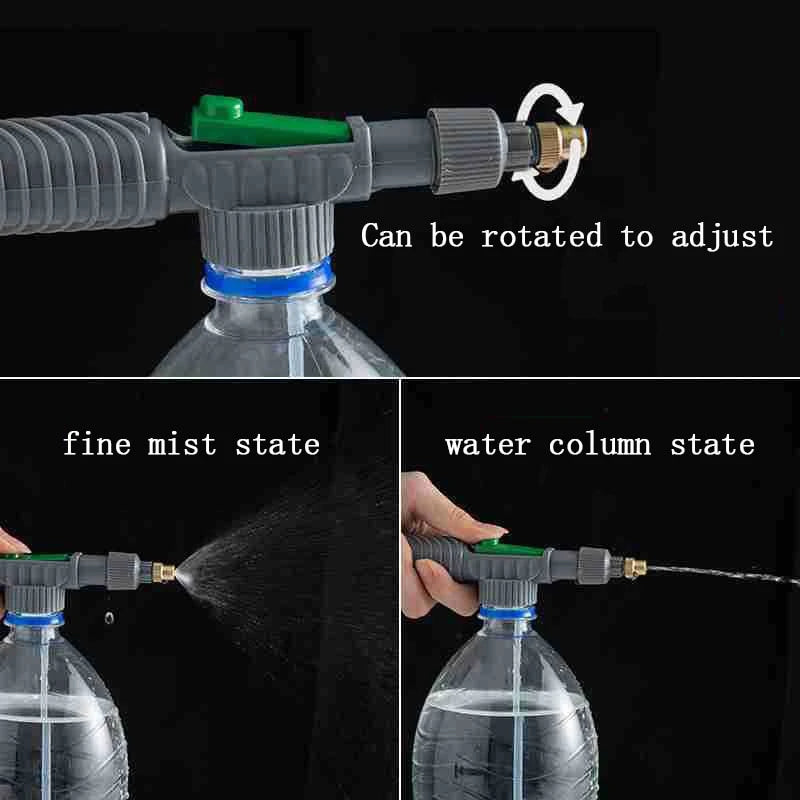 Gardening Watering Can Beverage Bottle - High Pressure Manual Spray Nozzle for Versatile Use