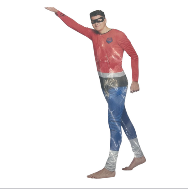 Superhelden Pak Heren met Zwarte Cape en Oogmasker - M, L, XL