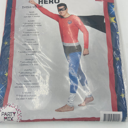 Superhelden Kostuum Heren – Super Hero Pak met Cape en Masker – Maat M / L / XL