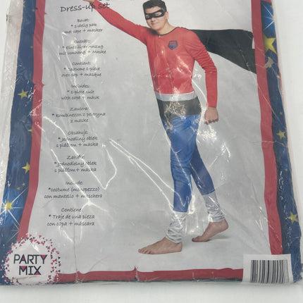 Superhelden Kostuum Heren – Super Hero Pak met Cape en Masker – Maat M / L / XL