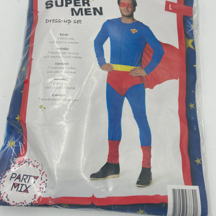 Superhelden Kostuum voor Mannen – Inclusief Cape en Masker – Maat M / L / XL