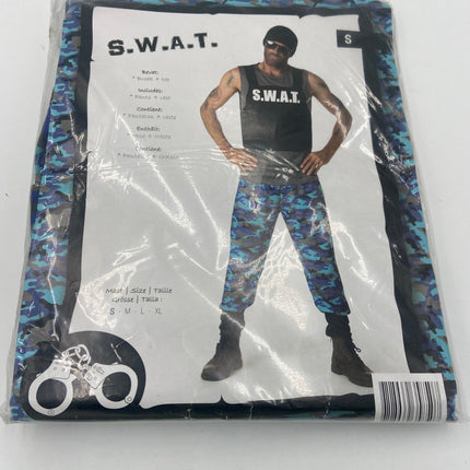 S.W.A.T. Kostuum Heren – SWAT Shirt met Blauwe Camouflage Broek