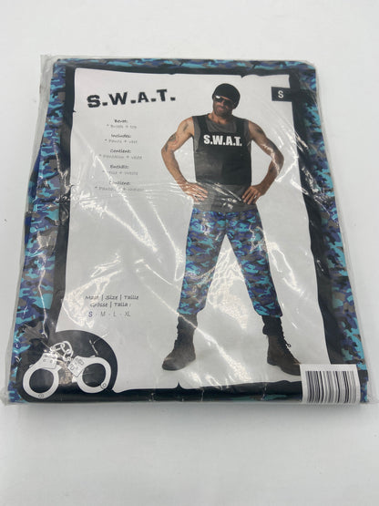 S.W.A.T. Kostuum Heren – SWAT Shirt met Blauwe Camouflage Broek