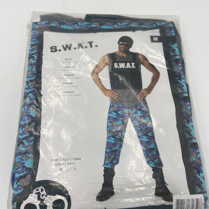 S.W.A.T. Kostuum Heren – SWAT Shirt met Blauwe Camouflage Broek