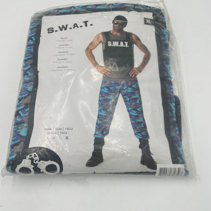 S.W.A.T. Kostuum Heren – SWAT Shirt met Blauwe Camouflage Broek