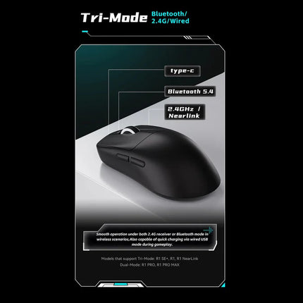 VXE R1 Pro Max – Ultralichte Draadloze Gaming Muis met 4000Hz & PAW3395 Sensor