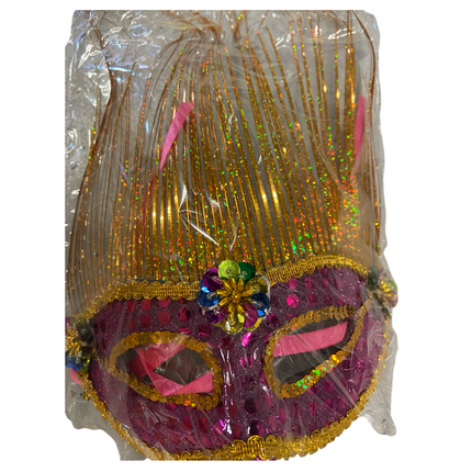 Trendy Deals Online - 21752 - Venetian Mask Huge Size  36 Cm Height X 20 Cm - Purple/ Gold