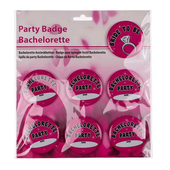 Kinky Pleasure Bachelorrette Buttons Set 7 pieces