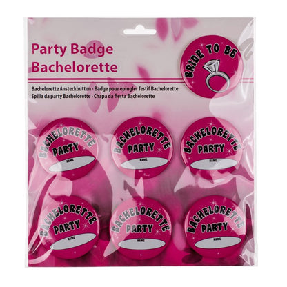Kinky Pleasure Bachelorrette Buttons Set 7 pieces