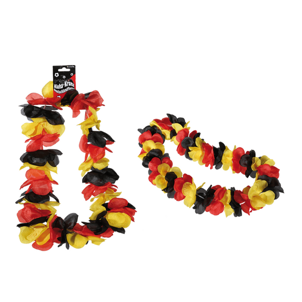 Hawaii-Kranz Deutschlandflagge Rot Gelb Schwarz 50 cm