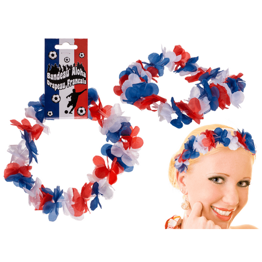 Hawaiian Style Hairband France/Dutch Flag - Perfect accessory for parties and events