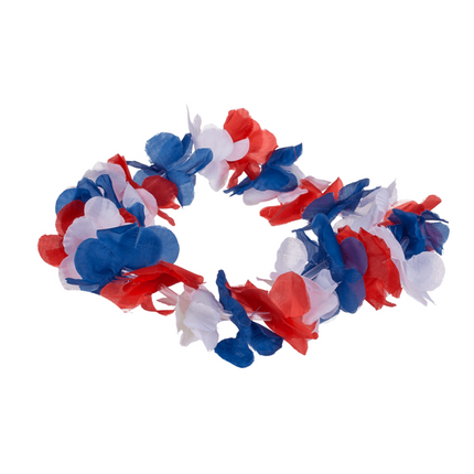 Hawaiian Style Hairband France/Dutch Flag - Perfect accessory for parties and events